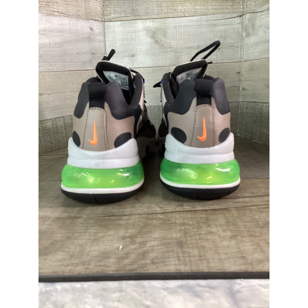 Nike Air Max 270 React Desert Sand Electric Green Mens 9 CD2049-200 Sneaker - Picture 4 of 5